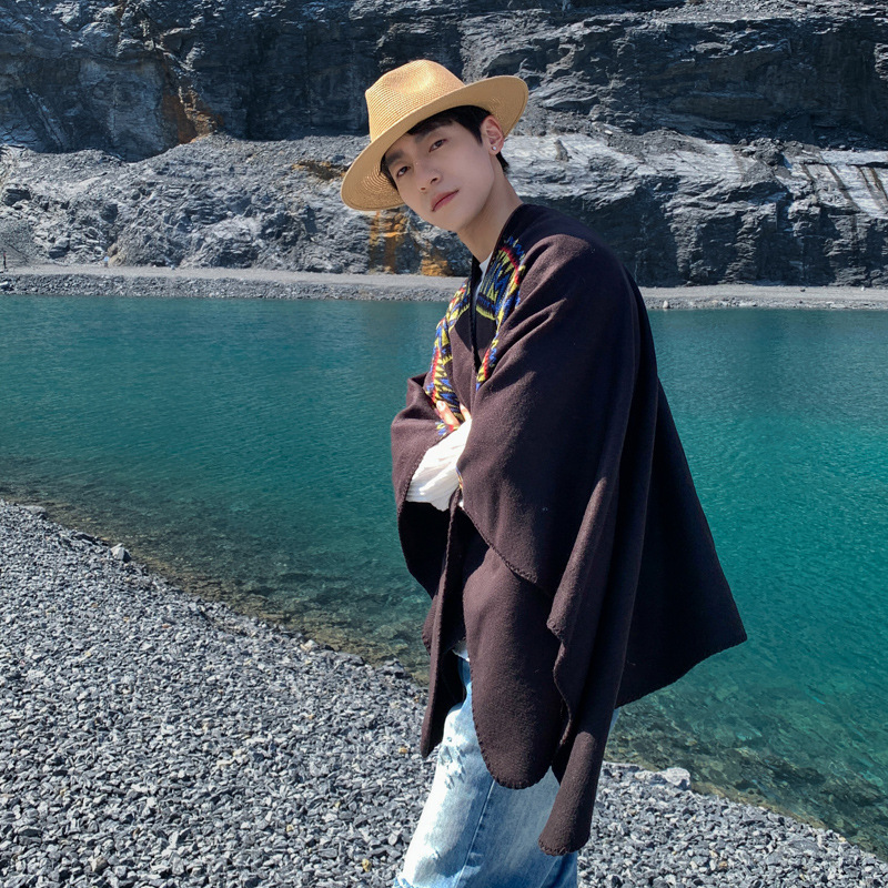Ethnic Fashion Photography - Mantello da uomo Desert Travel Sciarpa