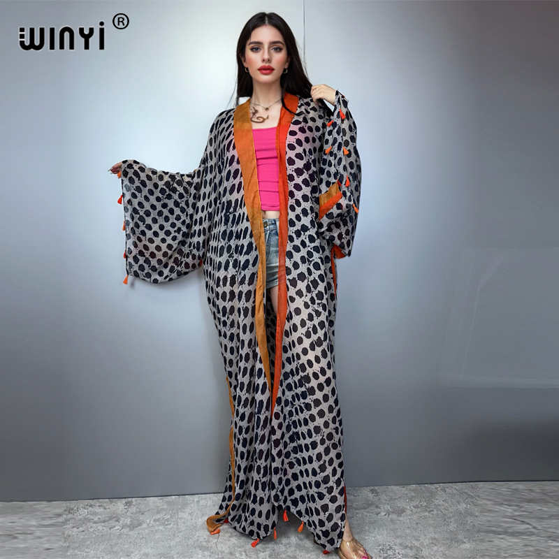 Kaftan Women Boho - WINYI vestito estivo kimono America boho