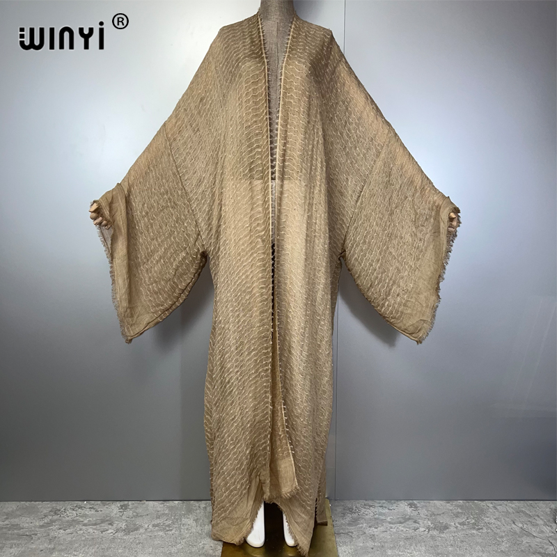 Kaftan Women Boho - WINYI Stampa geometrica kimono caftano beachwear