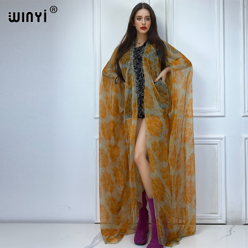 Kaftan Women Boho - WINYI maxi kimono estivo Prospettiva cardigan