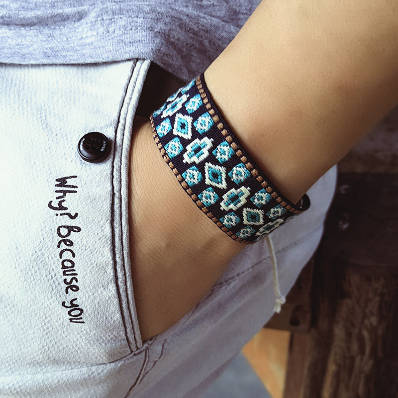 Ethnic Fashion Brand - Braccialetti tessuti a mano moda stile