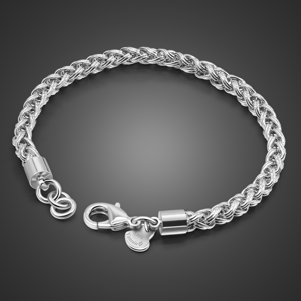 Fashion Ethnic Wear For Men - Bracciale da uomo in argento sterling