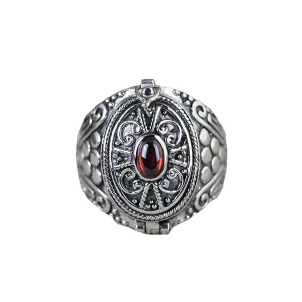 The Ethnic Fashion - Anello alla Moda con Scomparto Segreto,