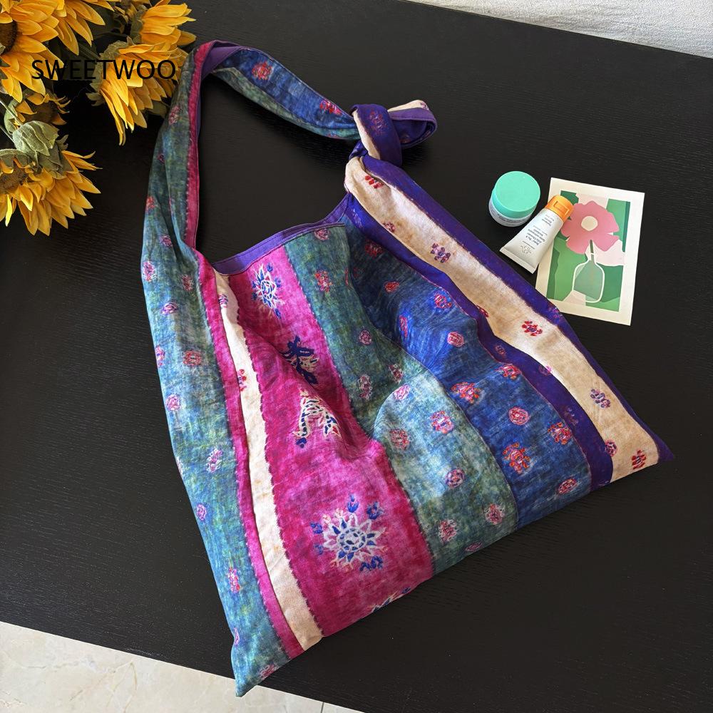 Borsa Tote in Cotone con Patch - Ethnic Fashion Way recensione e prezzo
