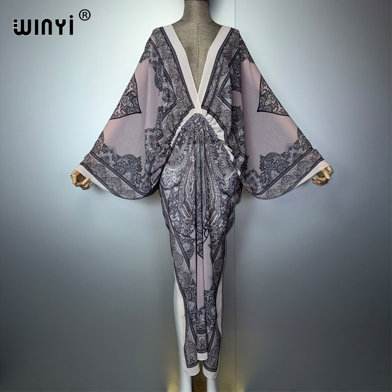 Abito Sexy WINYI con Scollo a  - Kaftan Women Boho recensione e prezzo