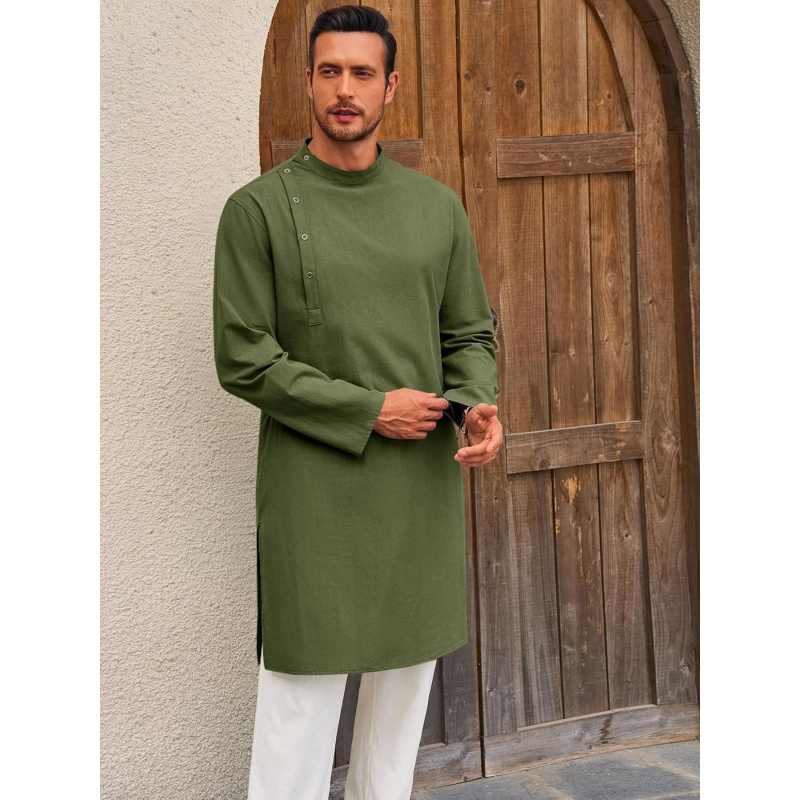 Caftano da Uomo, Tunica a Mani - Kurta Men Cotton recensione e prezzo
